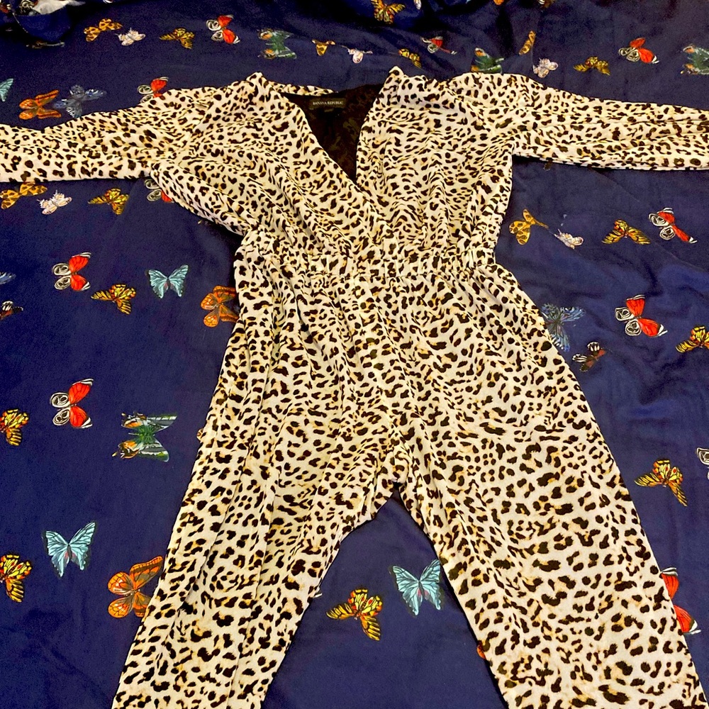 Banana Republic Leopard Print Jumpsuit (Newly Worn)